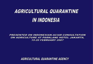 Agriculture quarantine in Indonesia