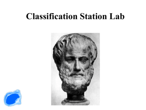Classification Station Lab