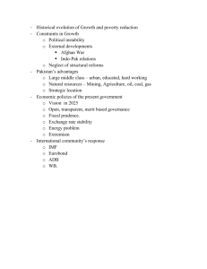 The Evolution of Pakistan's Socio Economic