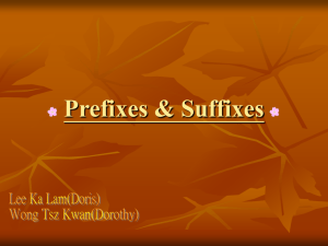 Prefixes & Suffixes