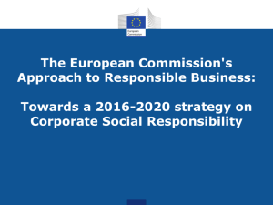 The European Commission's Approach to Responsible Business