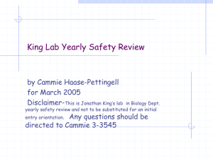 King Lab Yearly Safety Review