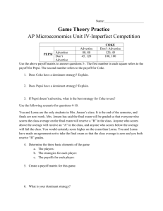 Practice Worksheet - NWCTA AP Economics
