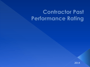 Contractor Past Performance Report