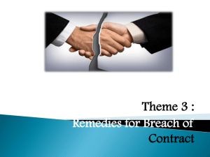 Remedies for Breach of Contract