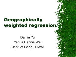 GIS Day - Geographically Weighted Regression