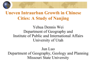 Uneven Intraurban Growth in Chinese Cities: A Study of Nanjing