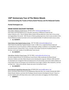 Thoreau-Wabanaki Tour Profiles, 5-6-14