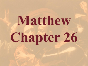 Matthew Chapter 26 - Bible Study Resource Center