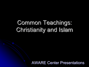 Common Teachings between Islam and Christianity
