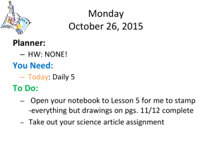 Monday October 26, 2015