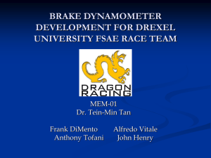 braking system design for drexel university fsae race car