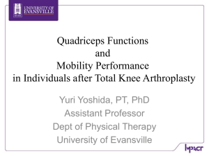 Quadriceps Functions and Mobility Performance in Individuals after