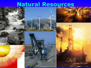 Natural Resources Lesson