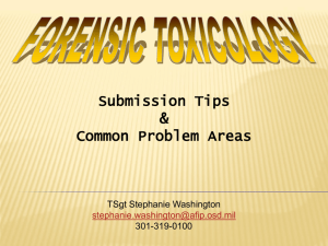 Forensic Toxicology: Submission Tips and Common Problem Areas