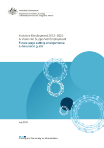 Inclusive Employment 2012–2022 (the Vision). The Vision was