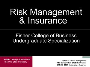 Risk Managers - Fisher College of Business