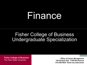 On Finance… - Fisher College of Business