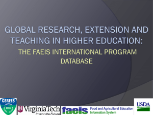 Global Research, Extension and Teaching - FAEIS
