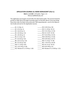 Mark 1, ms word - Manuscript Bible Study