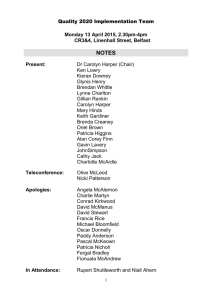 Q2020 Implementation Team Minutes