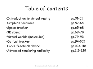 Virtual Reality - Communications and Multimedia Laboratory