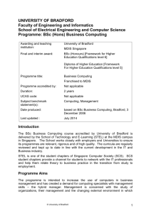 BSc (Hons) Business Computing