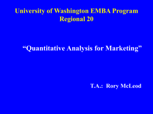 Quantitative Analysis for Marketing