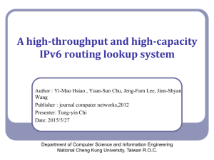 A high-throughput and high-capacity IPv6 routing lookup system