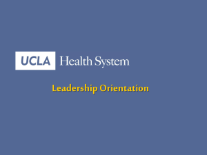 Leadership Orientation - UCLA Health