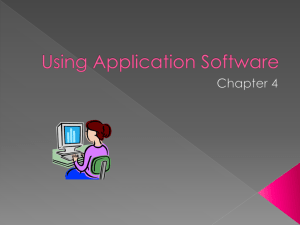 Using Application Software