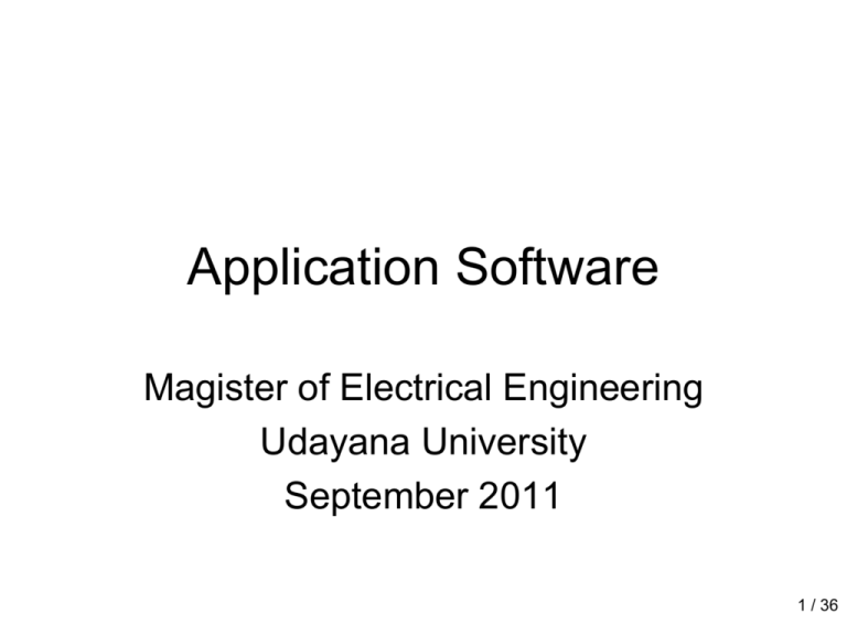 Application Software