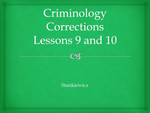 Lesson 9 and 10 Criminology Corrections