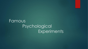 Slavné psychologické experimenty