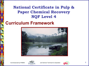 National Certificate in Chemical Pulp Recovery NQF Level 4