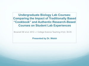 Undergraduate Biology Lab Courses: Comparing the Impact of