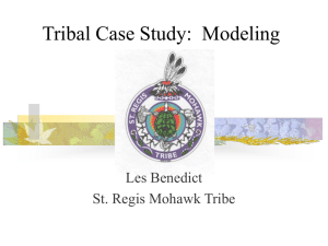 Tribal Case Study: Modeling