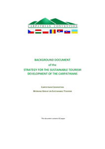 Consultation Draft - Strategy for the future sustainable tourism
