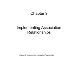 Chapter 9 - Implementing Association Relationships