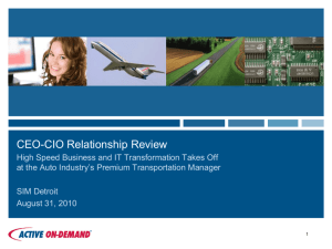 CEO-CIO Relationship Review - Society for Information Management