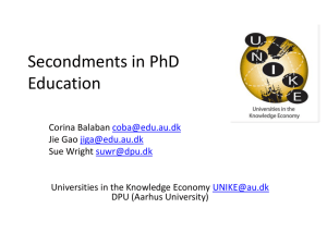the presentation by PhD fellows Corina Balaban
