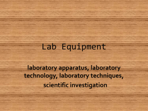Lab Equipment - This area is password protected