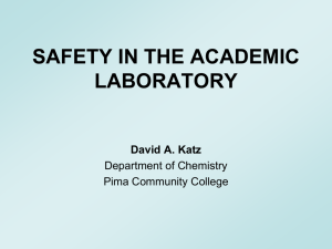 SAFETY IN THE ACADEMIC LABORATORY