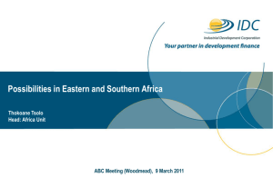 Possibilities in Eastern and Southern Africa from IDC