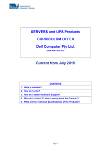 DELL Curriclum Servers and UPS Pricing @ 7-2015