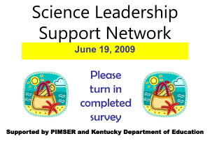 Science Leadership Support Network