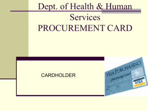Cardholder Training 2014