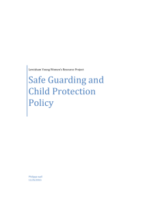 Safe Guarding and Child Protection Policy