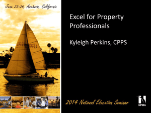 Excel for Property Management Professionals