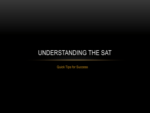 Understanding the SAT